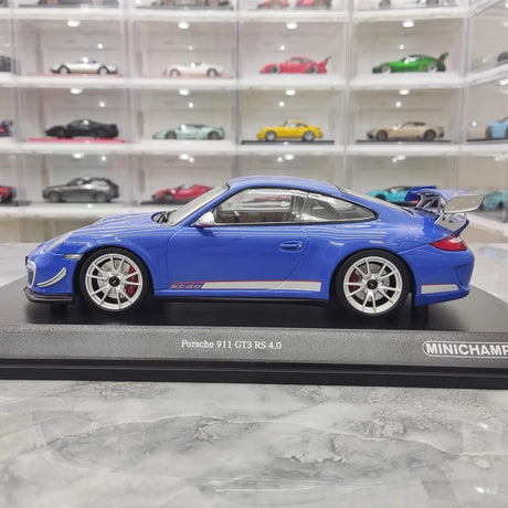 [Minichamps] 1:18 Porsche 2011 911 GT3 RS 4.0 Blue Model Car Resin