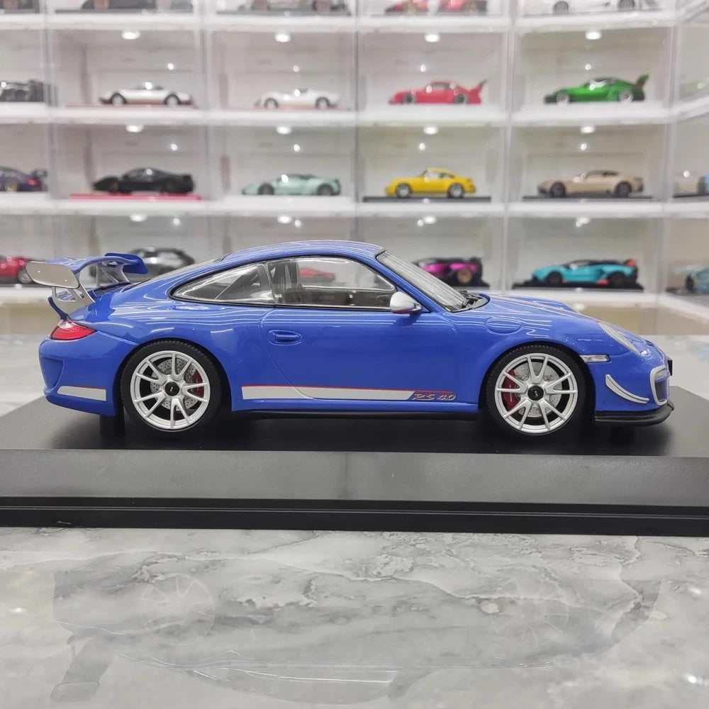[Minichamps] 1:18 Porsche 2011 911 GT3 RS 4.0 Blue Model Car Resin