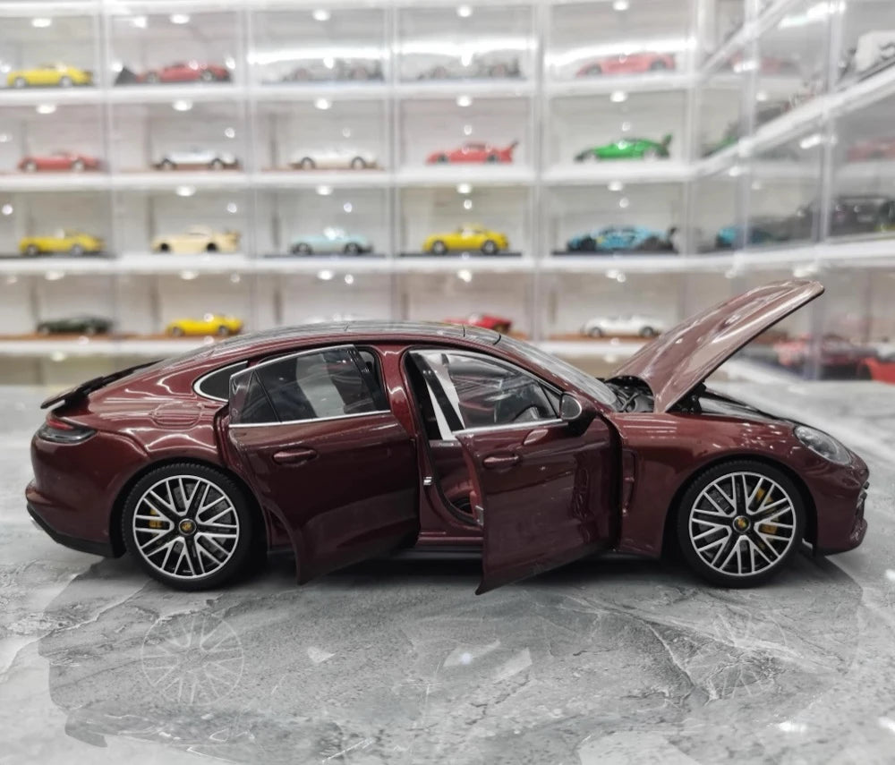 [Minichamps] 1:18 Porsche 2021 Panamera Turbo S rouge voiture miniature Die-Cast