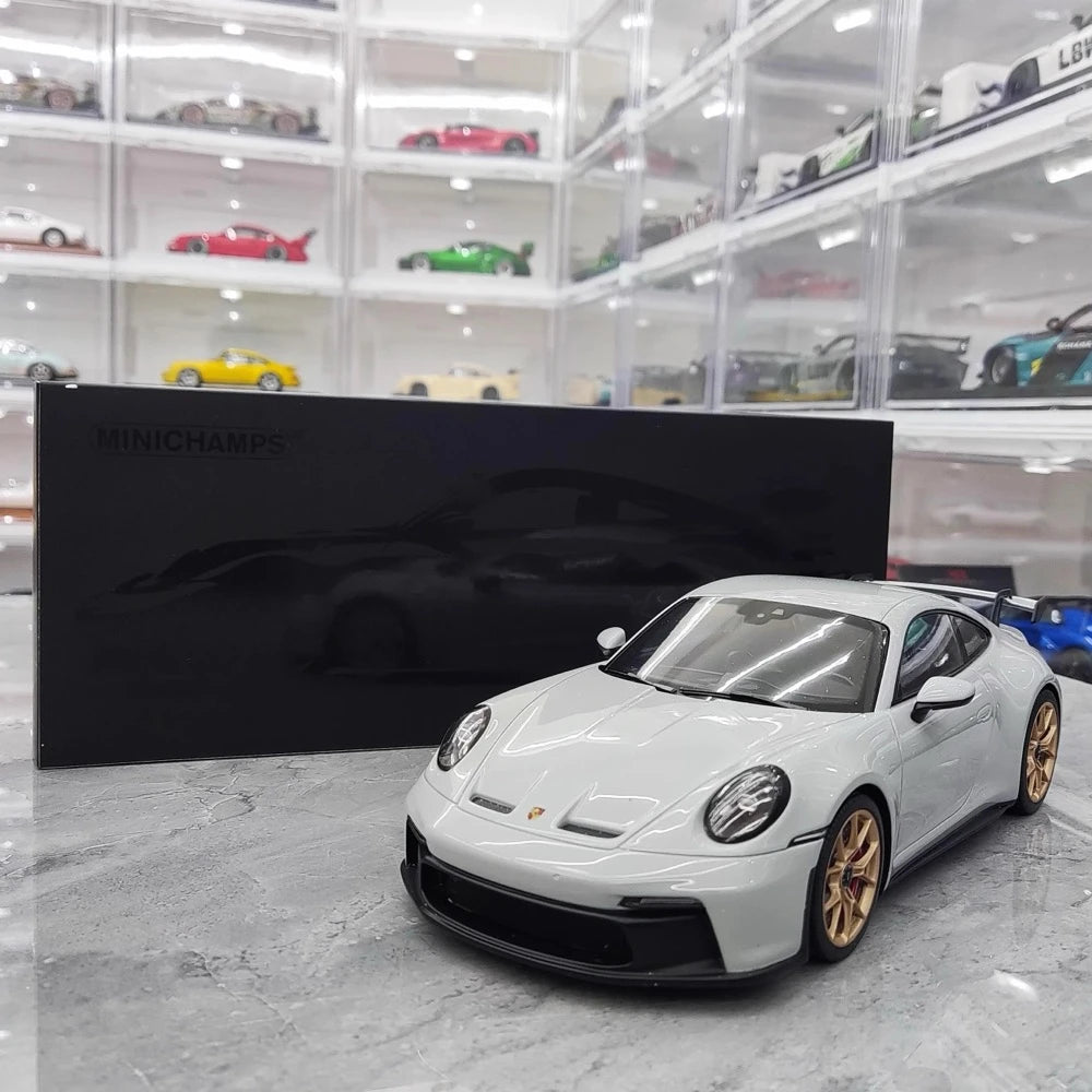 [Minichamps] 1:18 Porsche 2022 911 992 GT3 Gray Model Car Resin