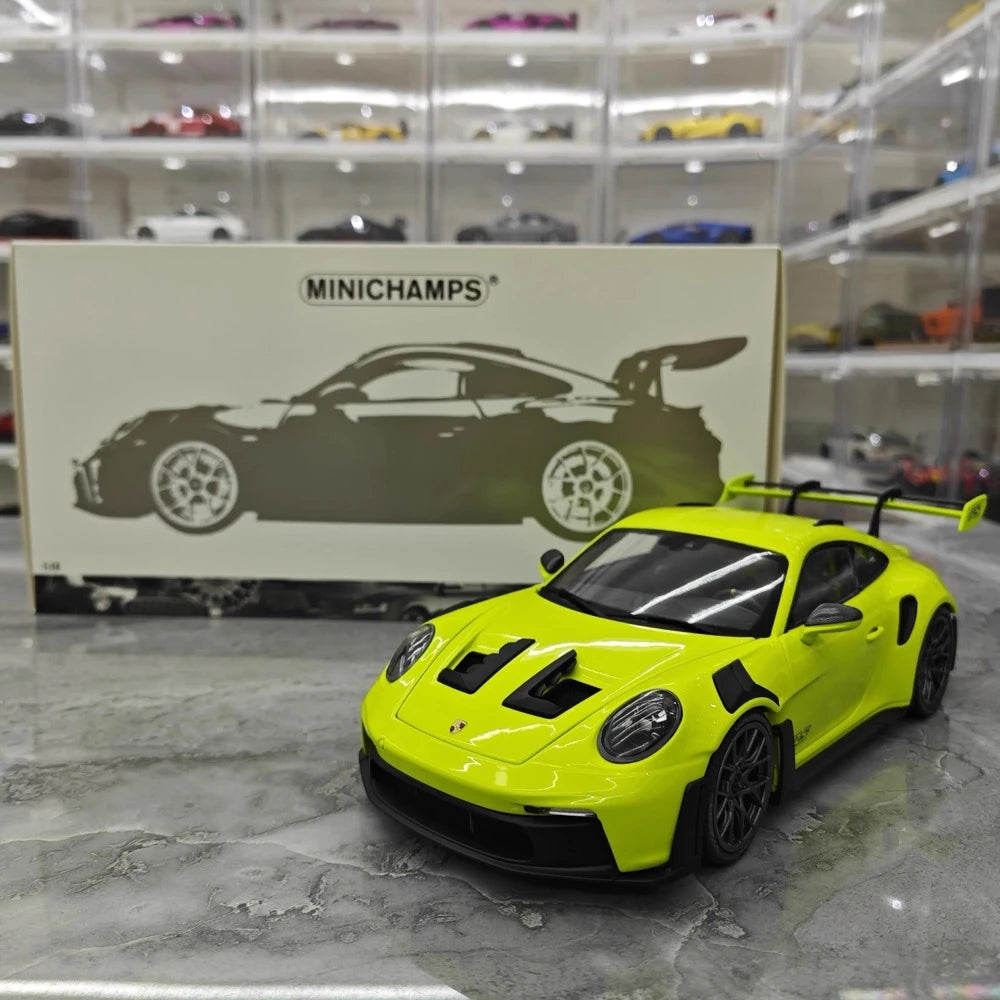 [Minichamps] 1:18 Porsche 2023 911 992 GT3 RS Lemon vert voiture miniature Resin