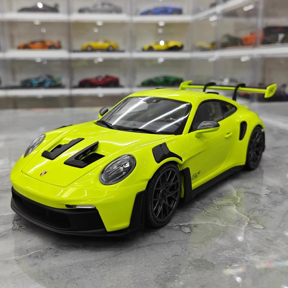 [Minichamps] 1:18 Porsche 2023 911 992 GT3 RS Lemon verde modellino di auto resina