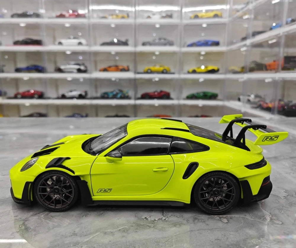 [Minichamps] 1:18 Porsche 2023 911 992 GT3 RS Lemon verde modellino di auto resina