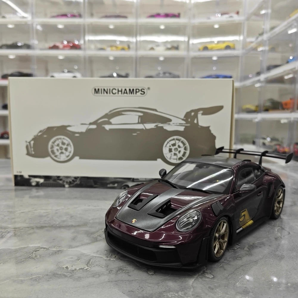 [Minichamps] 1:18 Porsche 2023 911 992 GT3 RS Magenta Model Car Resin