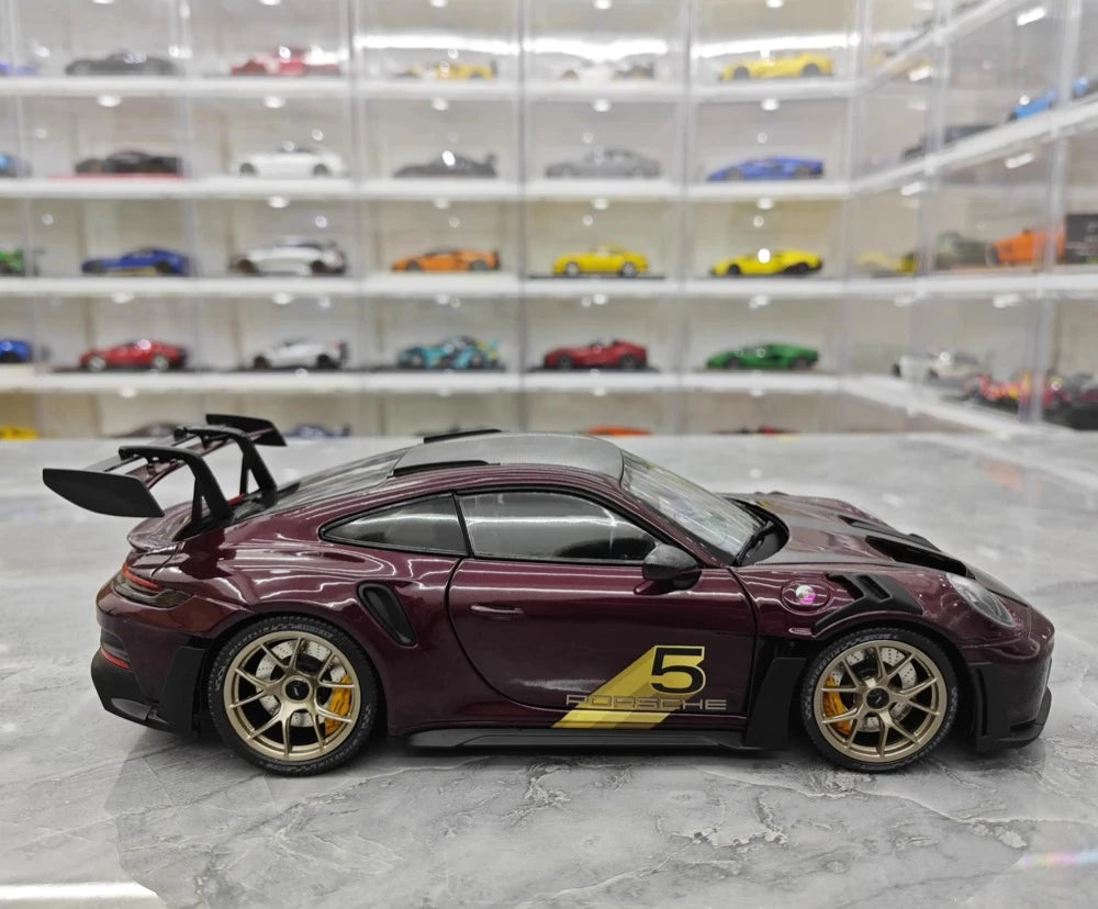 [Minichamps] 1:18 Porsche 2023 911 992 GT3 RS Magenta Model Car Resin