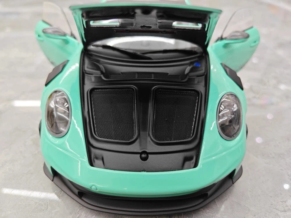 [Minichamps] 1:18 Porsche 2023 911 992 GT3 RS Tiffany Blue Model Car Resin
