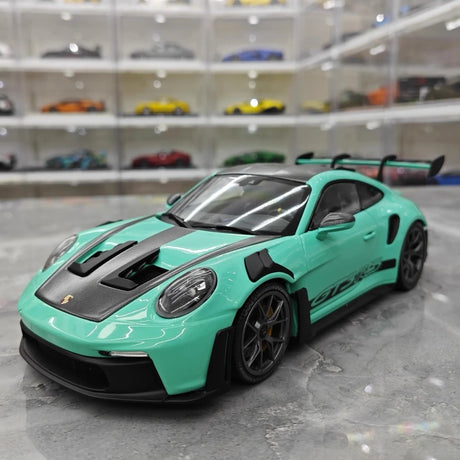 [Minichamps] 1:18 Porsche 2023 911 992 GT3 RS Tiffany Blue Model Car Resin