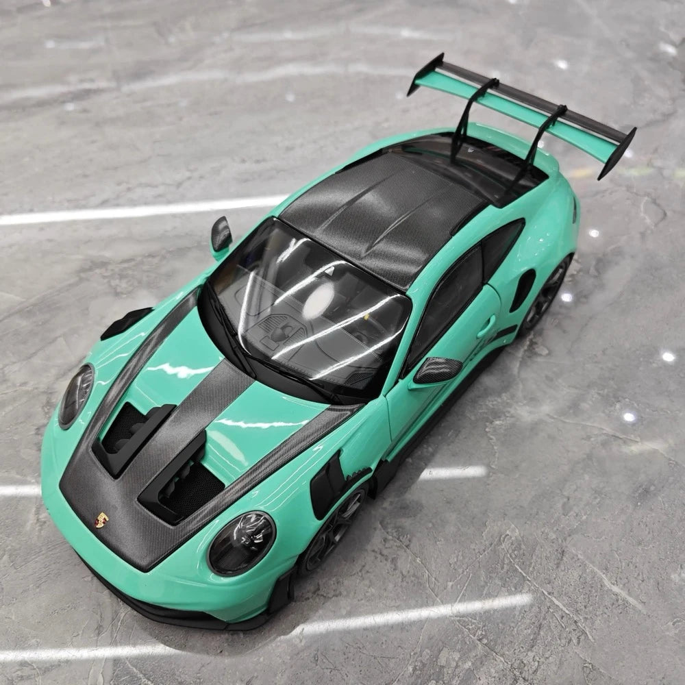 [Minichamps] 1:18 Porsche 2023 911 992 GT3 RS Tiffany Blue Model Car Resin