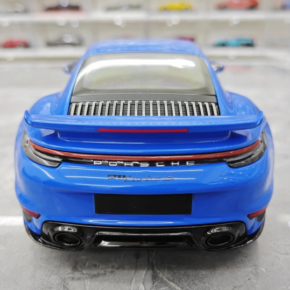 [Minichamps] 1:18 Porsche 2023 911 992 Turbo S Blue Model Car Die-Cast