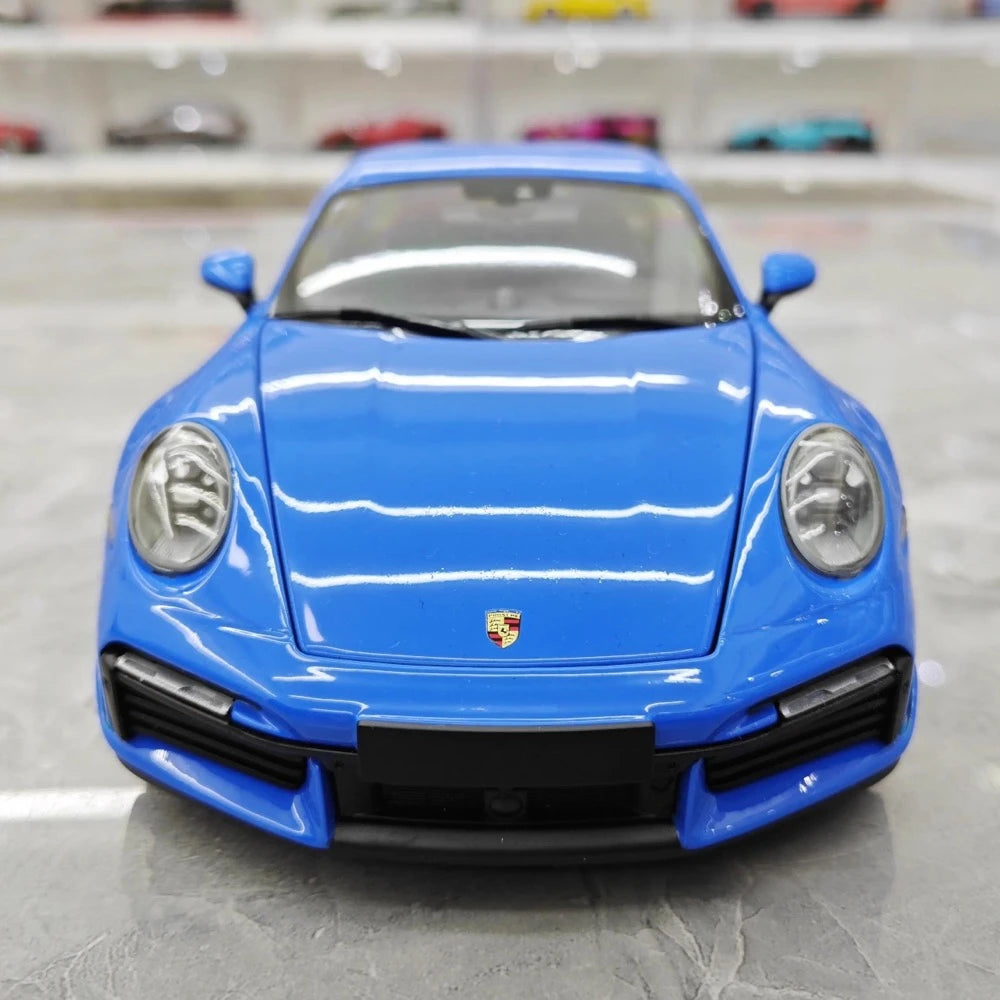 [Minichamps] 1:18 Porsche 2023 911 992 Turbo S Blue Model Car Die-Cast