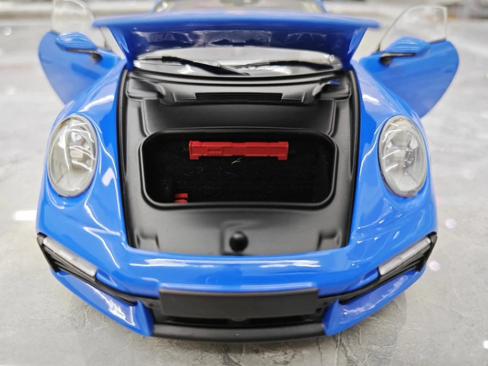 [Minichamps] 1:18 Porsche 2023 911 992 Turbo S Blue Model Car Die-Cast