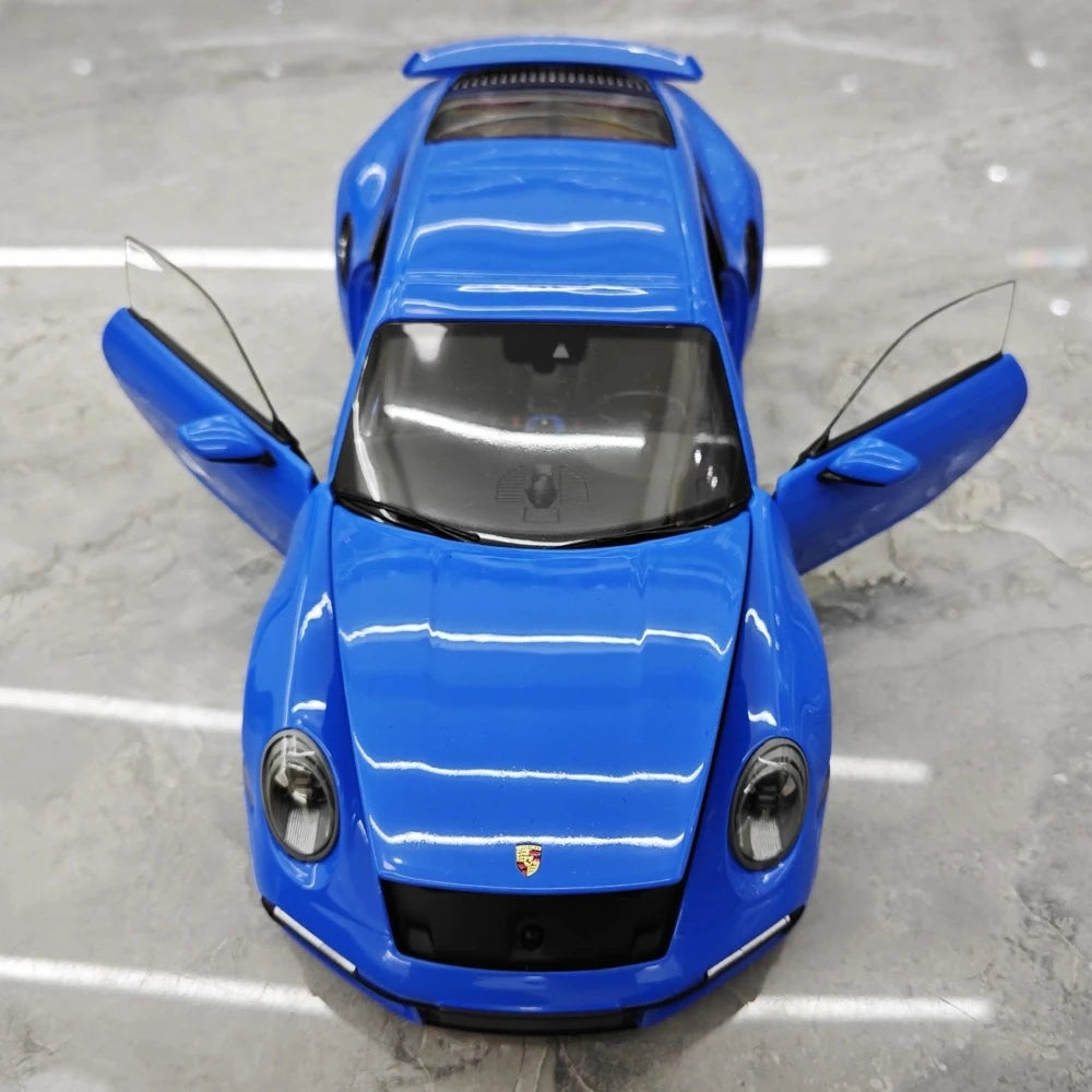 [Minichamps] 1:18 Porsche 2023 911 992 Turbo S Blue Model Car Die-Cast