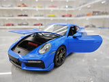 [Minichamps] 1:18 Porsche 2023 911 992 Turbo S blauw modelauto Die-Cast