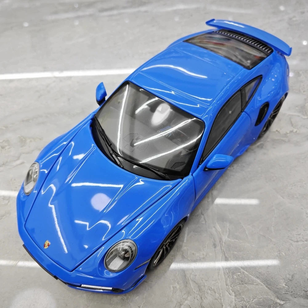 [Minichamps] 1:18 Porsche 2023 911 992 Turbo S Blue Model Car Die-Cast
