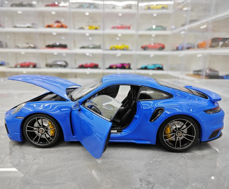 [Minichamps] 1:18 Porsche 2023 911 992 Turbo S Blue Model Car Die-Cast