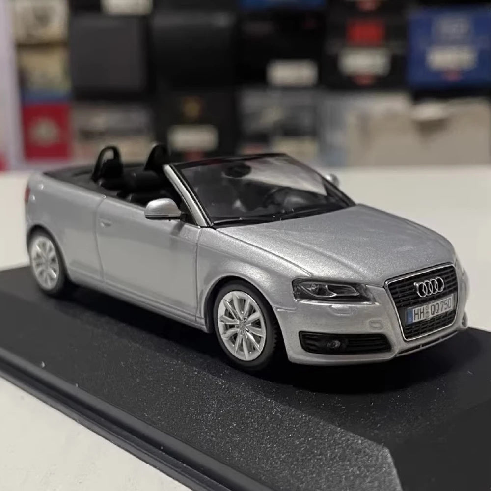 [Minichamps] 1:43 Audi 2008 A3 Cabriolet Silver Model Car Die-Cast