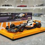 1:43 McLaren 2023 MCL60 #81 Monaco GP Oscar Piastri F1 model car by Minichamps - view 2