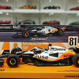 1:43 McLaren 2023 MCL60 #81 Monaco GP Oscar Piastri F1 model car by Minichamps - view 4