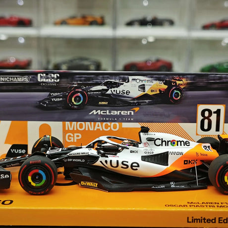 1:43 McLaren 2023 MCL60 #81 Monaco GP Oscar Piastri F1 model car by Minichamps - view 4