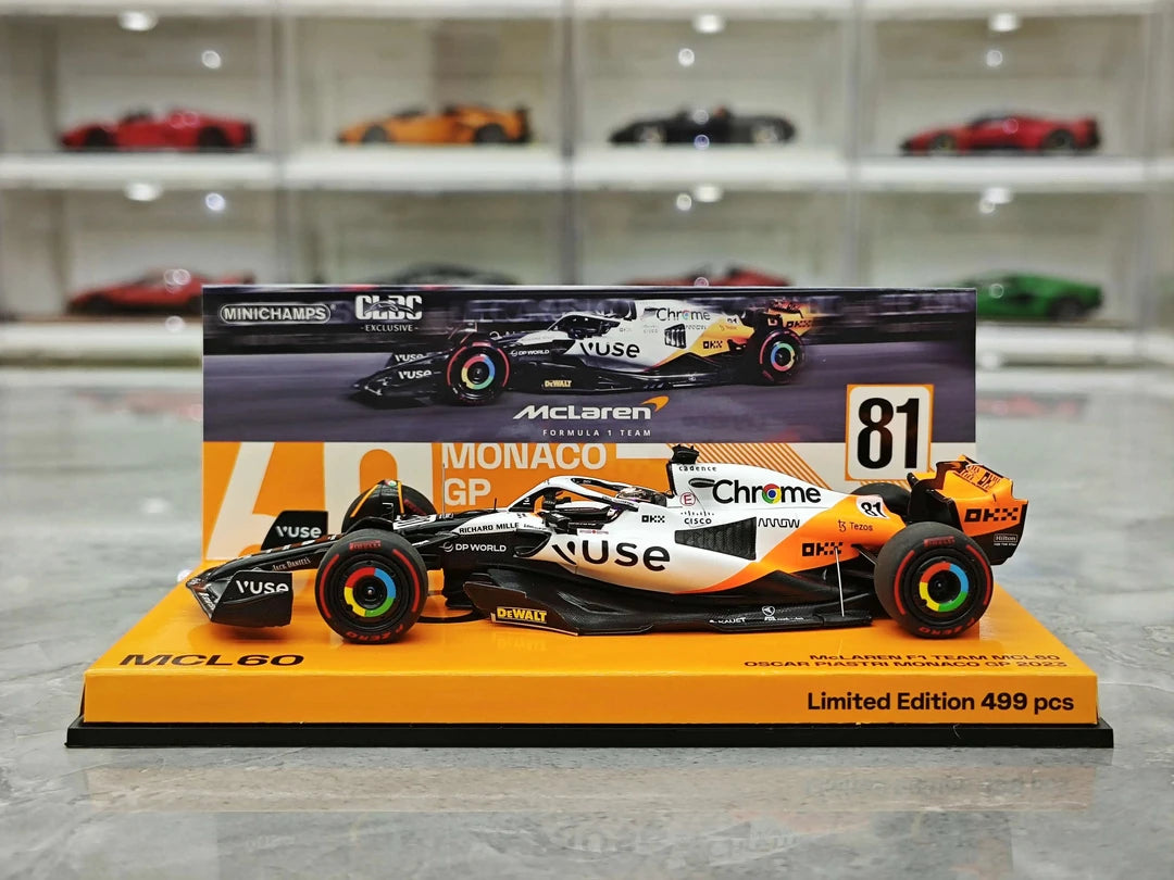 1:43 McLaren 2023 MCL60 #81 Monaco GP Oscar Piastri F1 model car by Minichamps - view 9