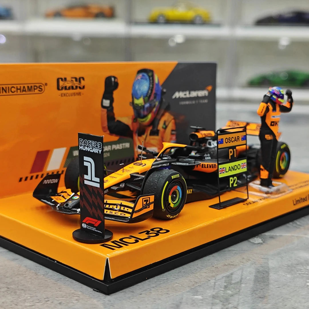 1:43 McLaren 2024 MCL38 #81 Hungarian GP Oscar Piastri F1 model car by Minichamps - view 2