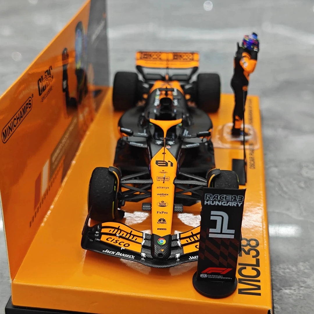 1:43 McLaren 2024 MCL38 #81 Hungarian GP Oscar Piastri F1 model car by Minichamps - view 4