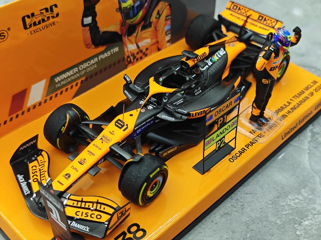 1:43 McLaren 2024 MCL38 #81 Hungarian GP Oscar Piastri F1 model car by Minichamps - view 9