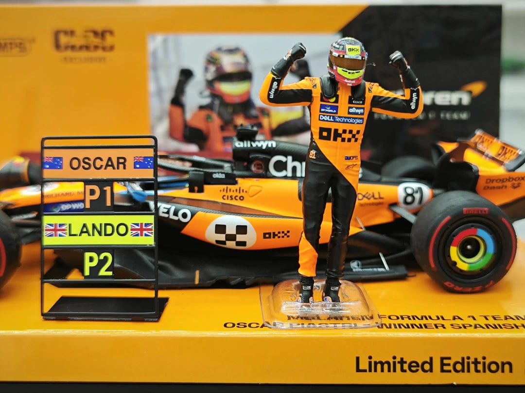 1:43 McLaren 2025 MCL39 #81 Spanish GP Oscar Piastri F1 model car by Minichamps - view 9