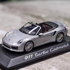 [Minichamps] 1:43 Porsche 2016 911 Turbo Cabriolet Silver Model Car Resin