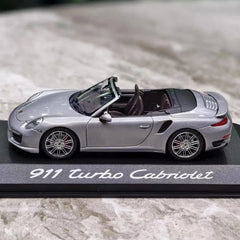 [Minichamps] 1:43 Porsche 2016 911 Turbo Cabriolet Silver Model Car Resin