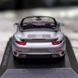 [Minichamps] 1:43 Porsche 2016 911 Turbo Cabriolet Silver Model Car Resin