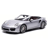 [Minichamps] 1:43 Porsche 2016 911 Turbo Cabriolet Silver Model Car Resin