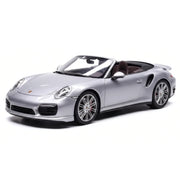 [Minichamps] سيارة Porsche 2016 911 Turbo Cabriolet مصغرة بمقياس 1:43 باللون فضي