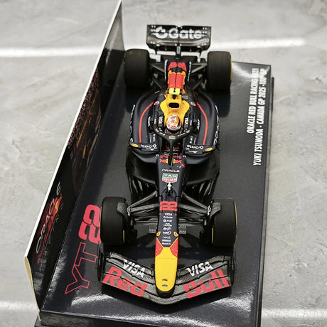 1:43 Red Bull 2025 RB21 #22 Canadian GP Yuki Tsunoda F1 modelo de resina por Minichamps - ver 2