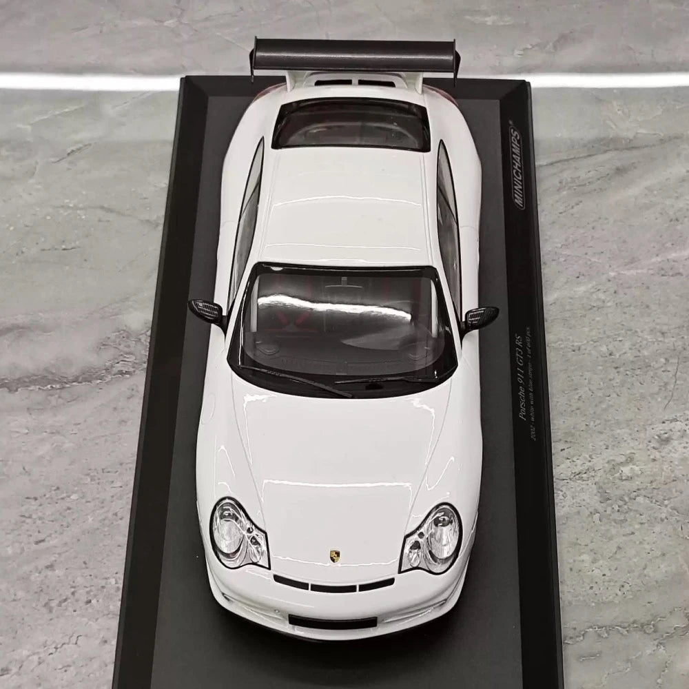 [Minichamps] 1:18 Porsche 2004 911 996 GT3 RS White Blue Model Car Resin