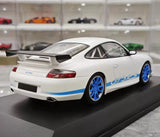 [Minichamps] 1:18 Porsche 2004 911 996 GT3 RS White Blue Model Car Resin