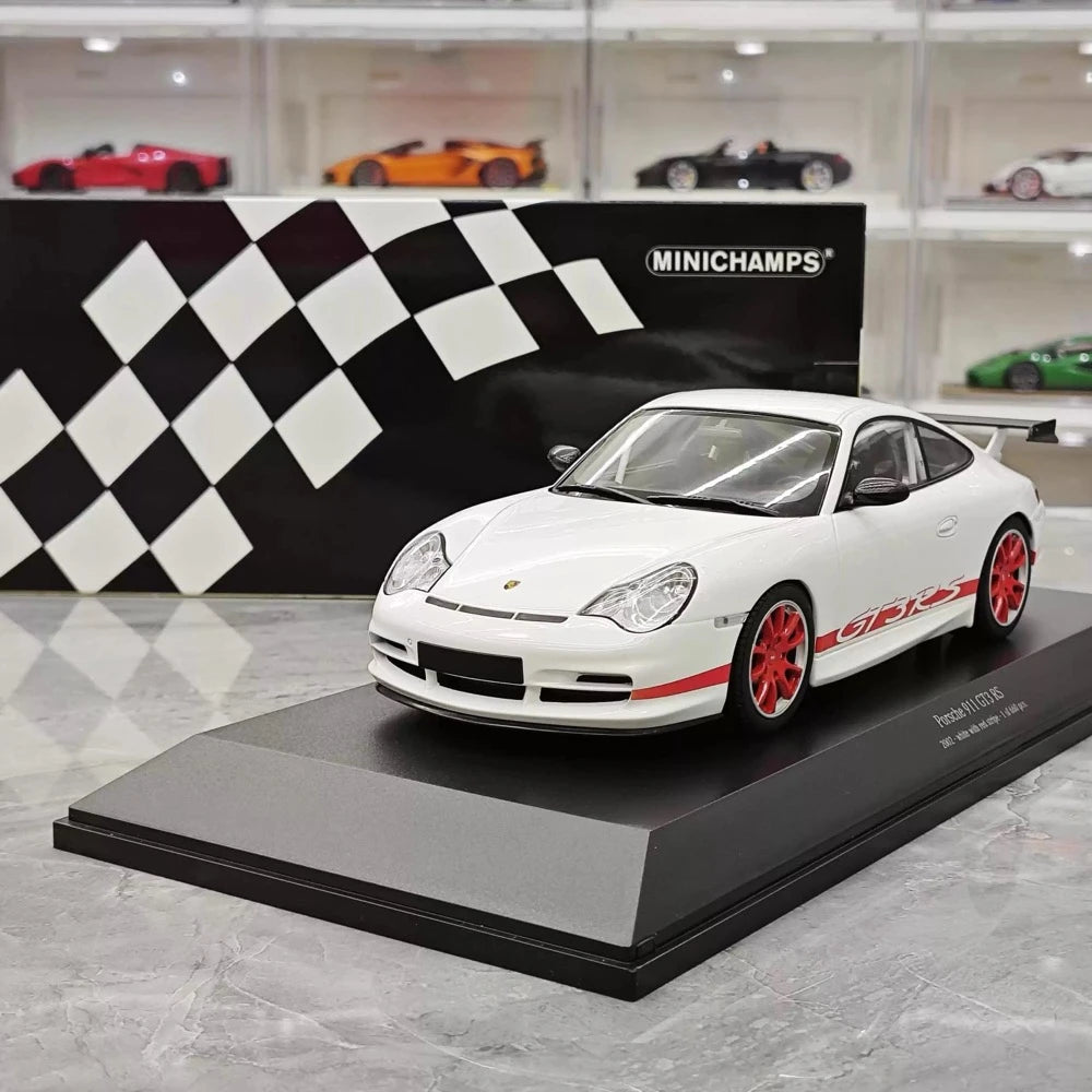 [Minichamps] 1:18 Porsche 2004 911 996 GT3 RS White Red Model Car Resin