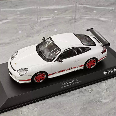 [Minichamps] 1:18 Porsche 2004 911 996 GT3 RS White Red Model Car Resin
