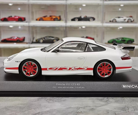 [Minichamps] 1:18 Porsche 2004 911 996 GT3 RS White Red Model Car Resin