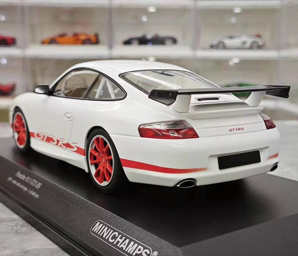 [Minichamps] 1:18 Porsche 2004 911 996 GT3 RS White Red Model Car Resin