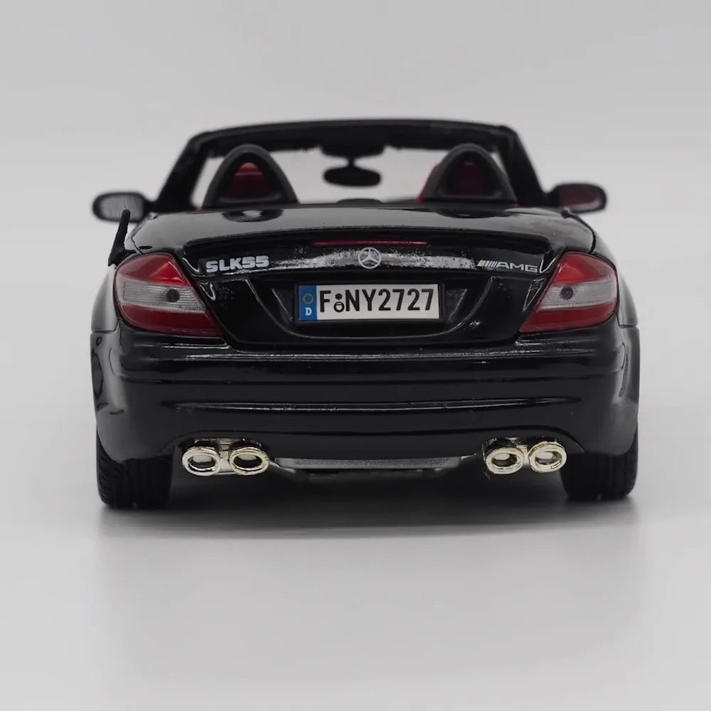 [MotorMax] 1:18 Mercedes-Benz 2004 SLK-Class R171 Black Model Car Die-Cast