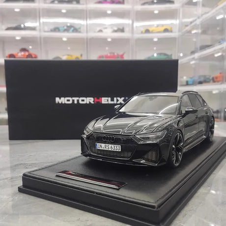 [MotorHelix] 1:18 Audi 2020 RS6 Avant C8 Black Model Car Resin