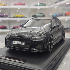 [MotorHelix] 1:18 Audi 2020 RS6 Avant C8 Black Model Car Resin