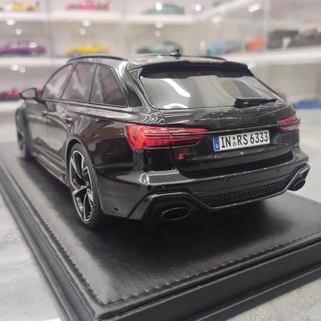 [MotorHelix] 1:18 Audi 2020 RS6 Avant C8 Black Model Car Resin