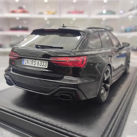 [MotorHelix] 1:18 Audi 2020 RS6 Avant C8 Black Model Car Resin
