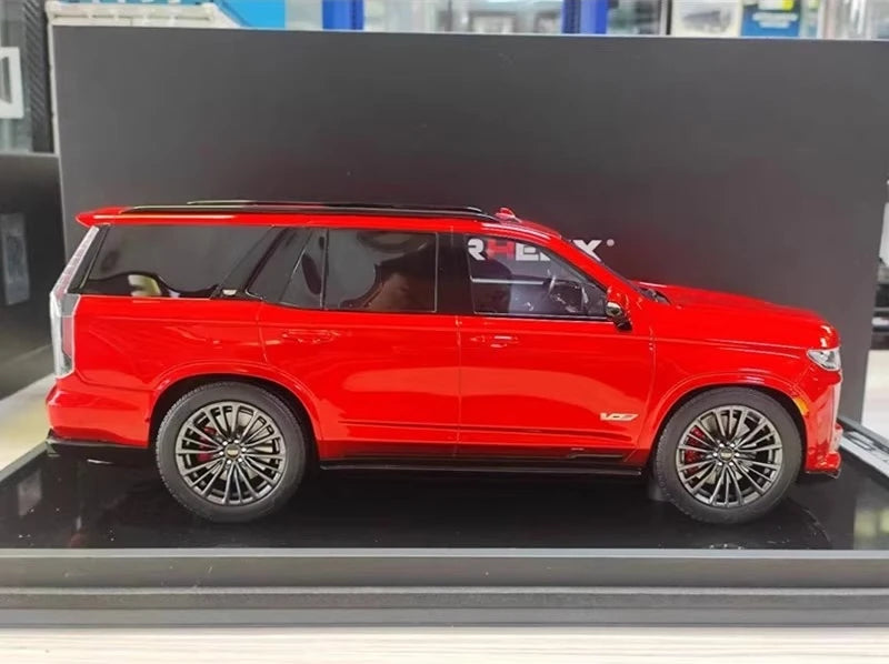 [MotorHelix] 1:18 Cadillac 2023 Escalade Red Model Car Resin