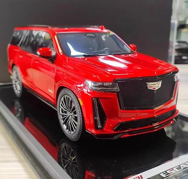 [MotorHelix] 1:18 Cadillac 2023 Escalade Red Model Car Resin