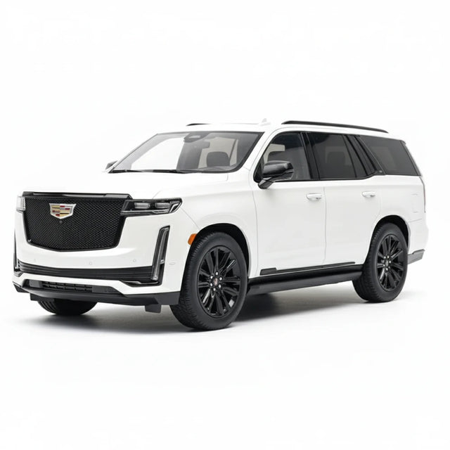 [MotorHelix] 1:18 Cadillac 2023 Escalade White Model Car Resin