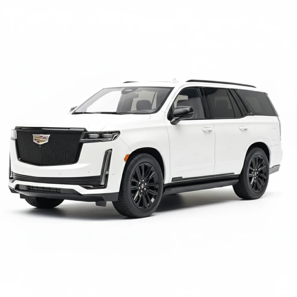 [MotorHelix] 1:18 Cadillac 2023 Escalade White Model Car Resin