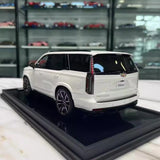 [MotorHelix] 1:18 Cadillac 2023 Escalade White Model Car Resin